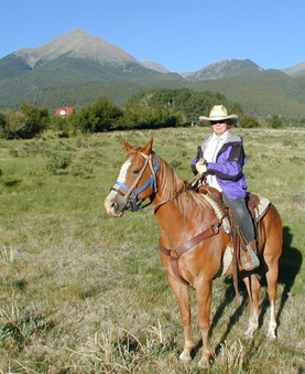 "Mr. Red Bug" and Marty......13,450' Horn Peak in the background.......