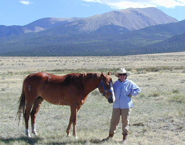 Marty and her American Paint Horse - "Mr. Red Bug"......