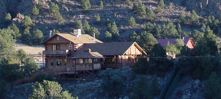 The legendary Arkansas River with class V Whitewater is at the foot of the property