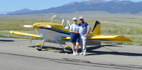Giffin Aircraft in Westcliffe, Colorado with their airplane "Shims"